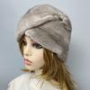 Luxury Women's Mink Fur Bucket Hat Winter Warm Diamond Fedora Real Fur Fashion Headwear