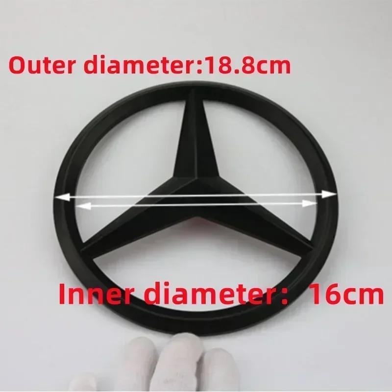 Car Sticker For Mercedes Benz 18.8cm ABS Car Front Grille Center Badge Cover Emblem for Mercedes-Benz W204 W205 W212 W213 C E Cl