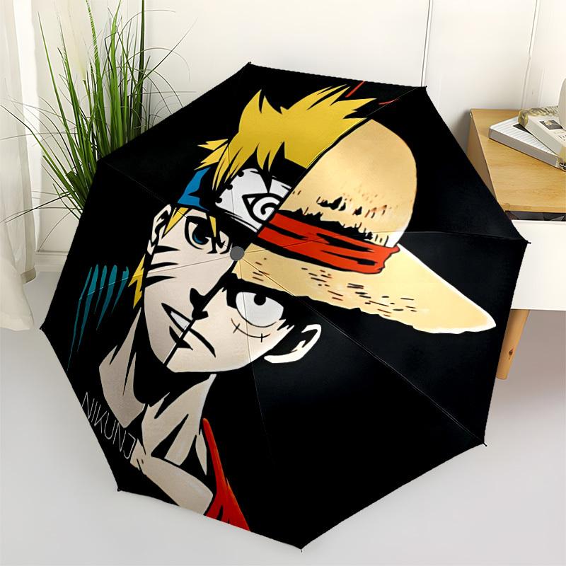 1pc One Piece Automatic Personality Cute Umbrella 8-Bone Design Compact Gear for Outdoor Travel, Perfect Helloween Chrismas Gift for Friends or Family