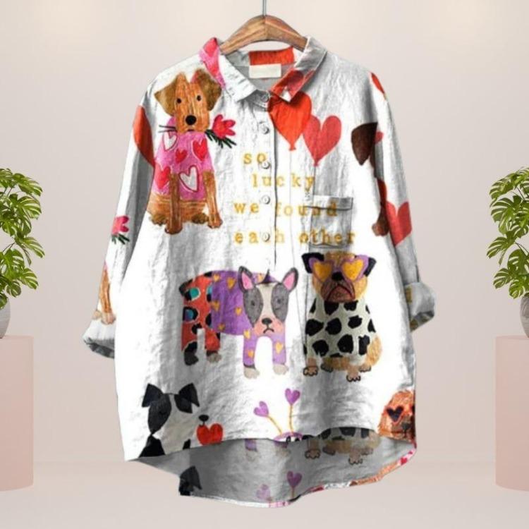 Japanese Kimono Blouse Harajuku Cute Strawberry Cats Print Women's Long Sleeve Shirt Summer Casual V Neck Cozy Loose Top