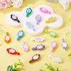 5/10/20Pcs Mini Cartoon Handheld Mirrors Straight Hole Beads Diy Jewelry Garment Pendant Accessory Dollhouse Decor