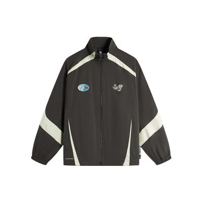 Li Ning Badfive Color Block Stand Collar Lightweight Sports Jacket Men Jacket Graphite-Grey AFDU069-5