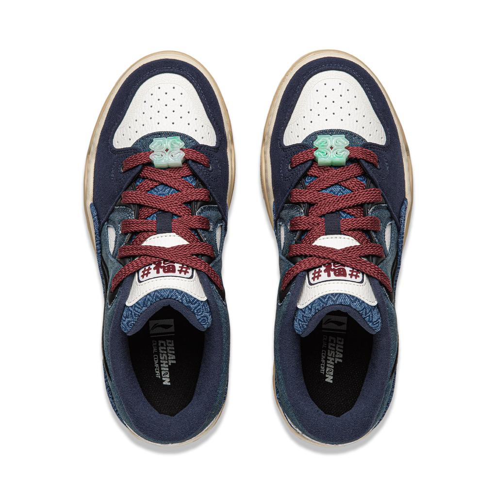 Li Ning Alla Moda Leap Antiscivolo Ammortizzazione Resistente all'Abrasione Leggero Basse Skateboard Shoes Uomo AGCW011-4
