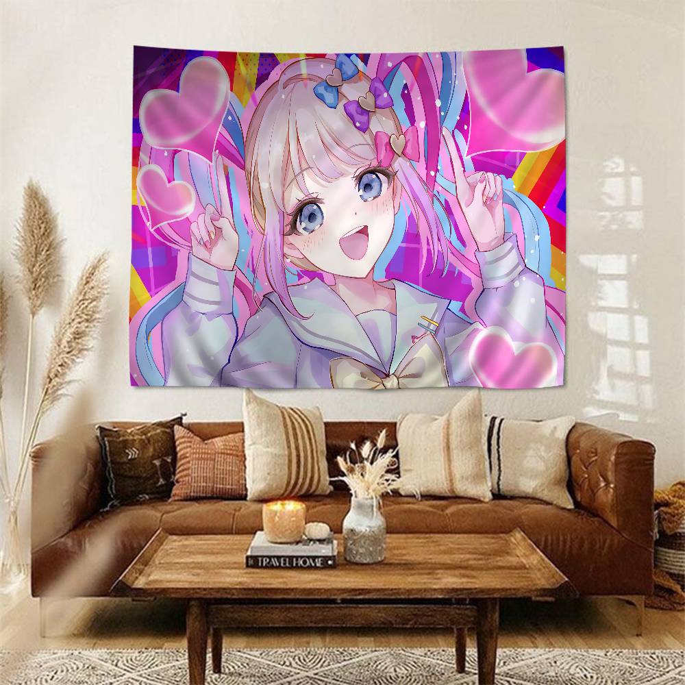 Needy Girl Overdose Game Cartoon Tapestry Art Science Fiction Room Home Decor Wall Hanging Home Decor