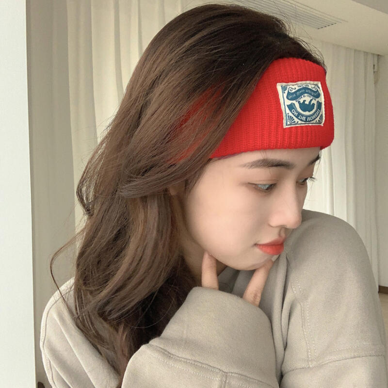 Am Moment Signatur Etikett Haarband C6 Rot