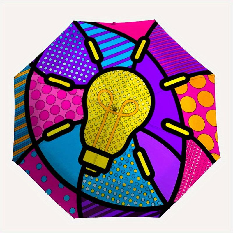 1pc Pop Art Automatic Opening/closing Umbrella with Auto Open/Close, Perfect Gift for Friends, Durable Plastic Handle yy250801150