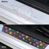 4Pcs Carbon Fiber Door Sill Protection Sticker Threshold Anti-abrasion and Waterproof Protective Film Car Exterior Accessories
