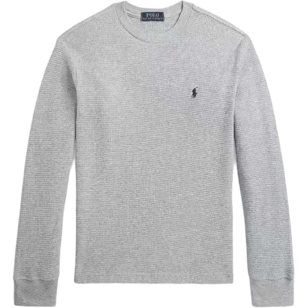 Polo Ralph Lauren Embroidered Waffle Crew Neck Pullover Sweatshirt Men sweatshirt 710767967-007