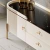 8062 Brass Crystal Egg-Shaped Drawer Pull Knob Cabinet Furniture Wardrobe Luxury Door Handle