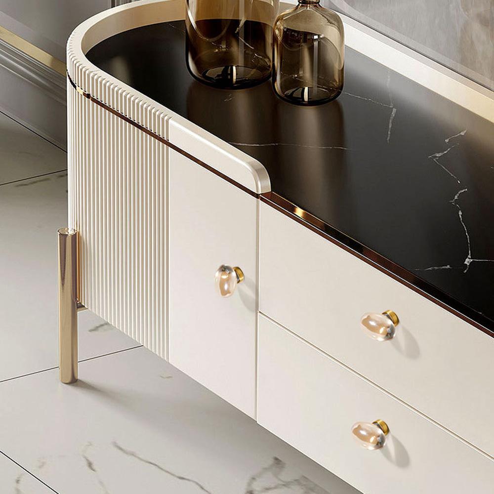 8062 Brass Crystal Egg-Shaped Drawer Pull Knob Cabinet Furniture Wardrobe Luxury Door Handle