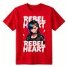 Rebel Heart Punk Anime Girl Print TShirt Unisex Unisex Casual Cotton Tee Summer Short Sleeve Gothic Unisexga Graphic Streetwear Tops