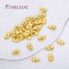 9.4x6mm 18K Gold Plated Irregular Spacer Beads For Jewelry,Metal Separator Beads DIY Bracelets&Necklaces Making Accessories