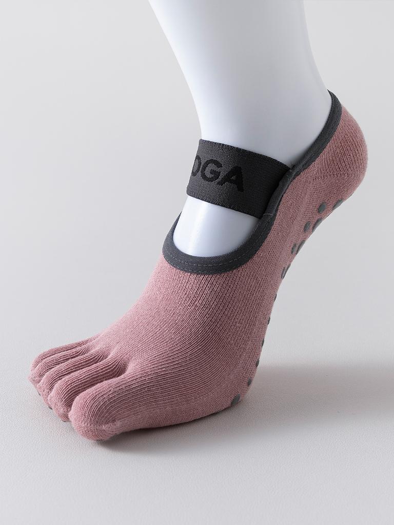 1 Paar Damen-Fünf-Zehen-Socken, professionelle Anti-Rutsch-Yoga-Socken, Pilates-Fitness-Socken