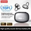 Original Lenovo LES120 Öronklämma TWS Bluetooth V6.0 Hörlurar HD-samtal Hi-Res OWS Öronproppar Lång batteritid Trådlösa Sportheadset Ny