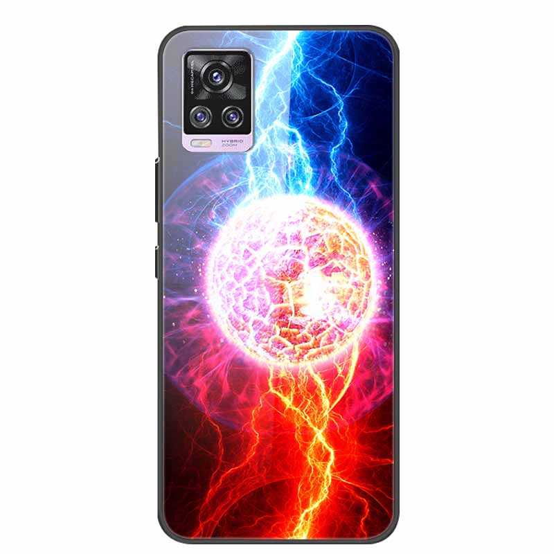 For Vivo V20 Pro Phone Case V 20 Pro Soft Bumper Tempered Glass Hard Back Covers Cases For Vivo V20 Pro Case 6.44" Coque Fundas