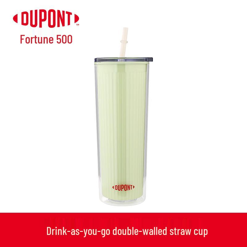 DUPONT Double-Layer AS Water Bottle with Straw - 720ml