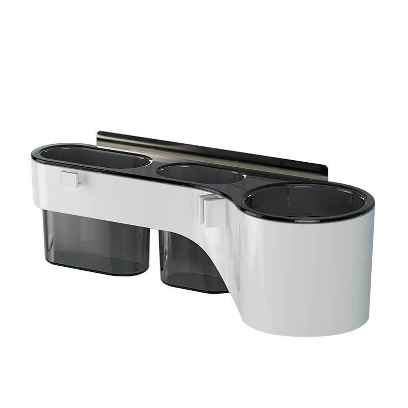 No-Punch Suction Cup Wall-Mounted Hair Dryer Holder and Bathroom Storage Rack
