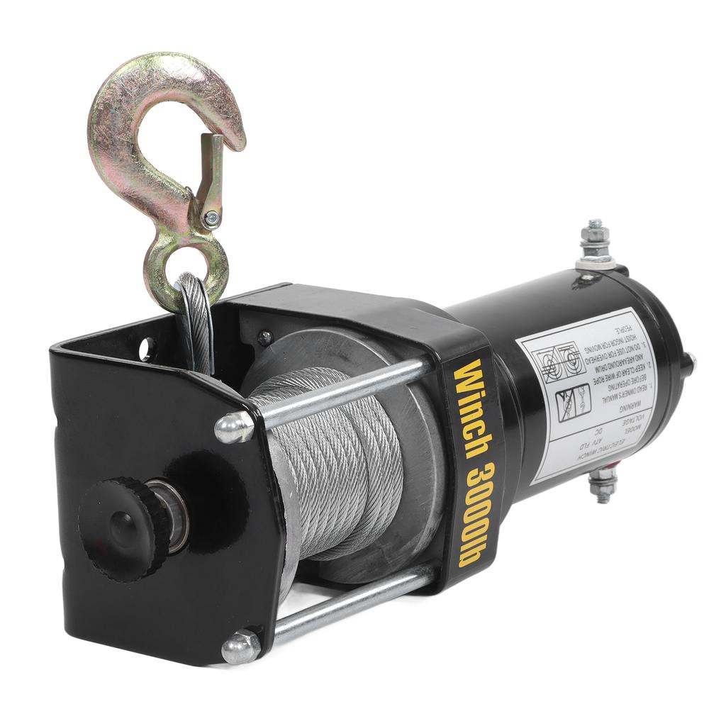 Electric Winch Kit 24V with Remote Steel Cable Mini Bracket 3000lbs for ATV UTV Accessories