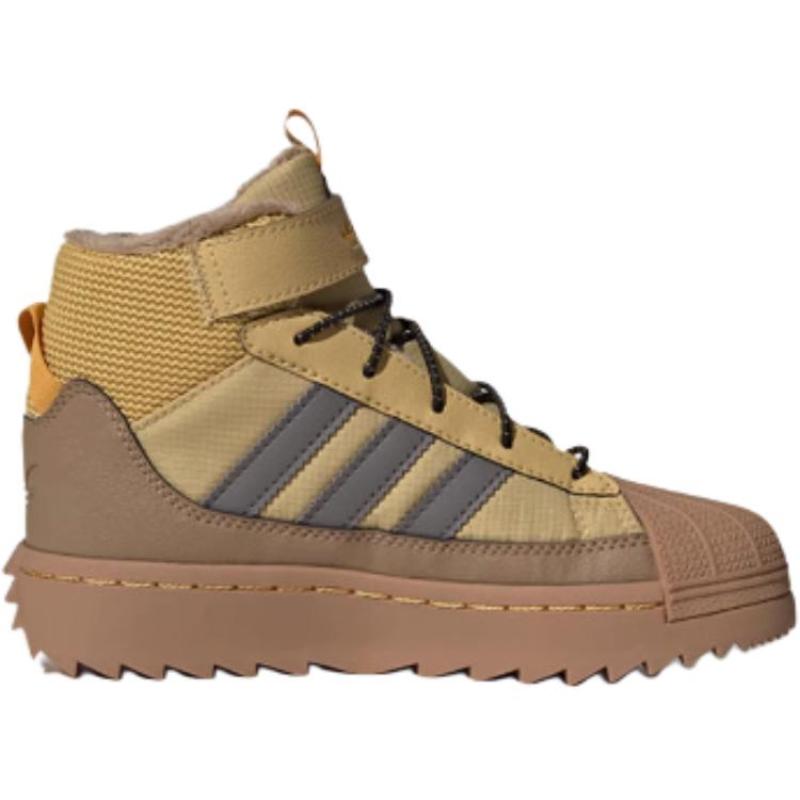 Adidas Originals SUPERSTAR Abrasion Resistant High top Kids Lifestyle Shoes Yellow Kids' Sneakers IG4317
