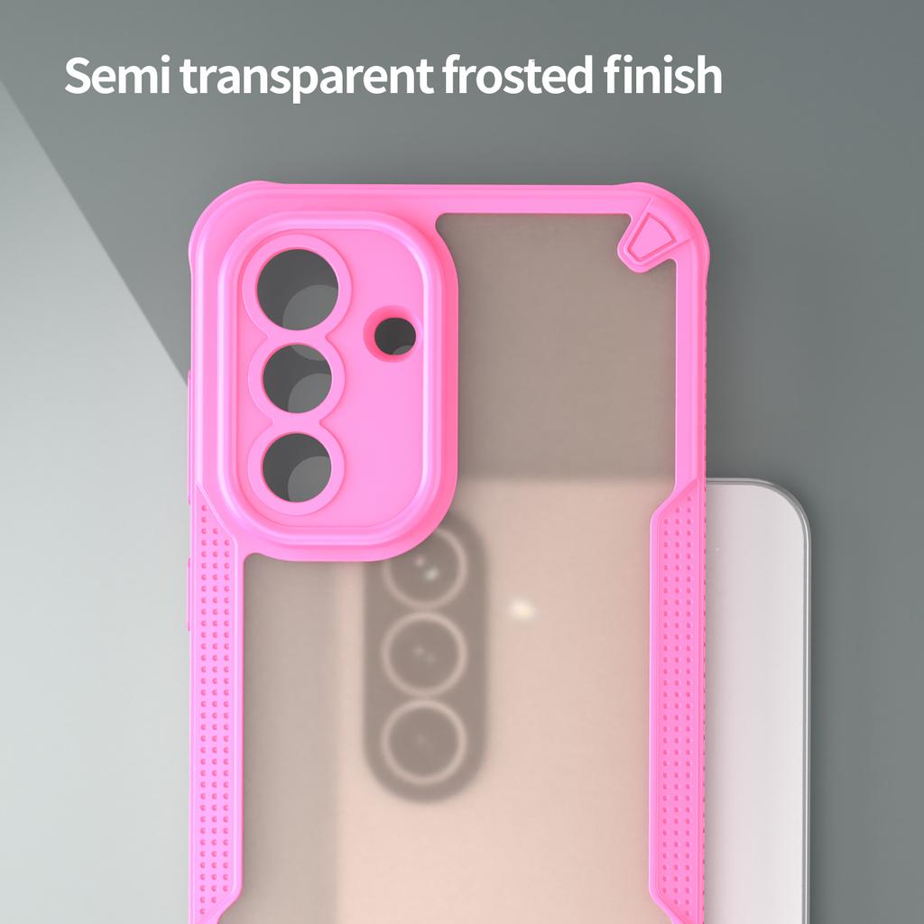 For Samsung Galaxy A37 5G Case PC + TPU Semi-Transparent Frosted Finish Protective Phone Cover