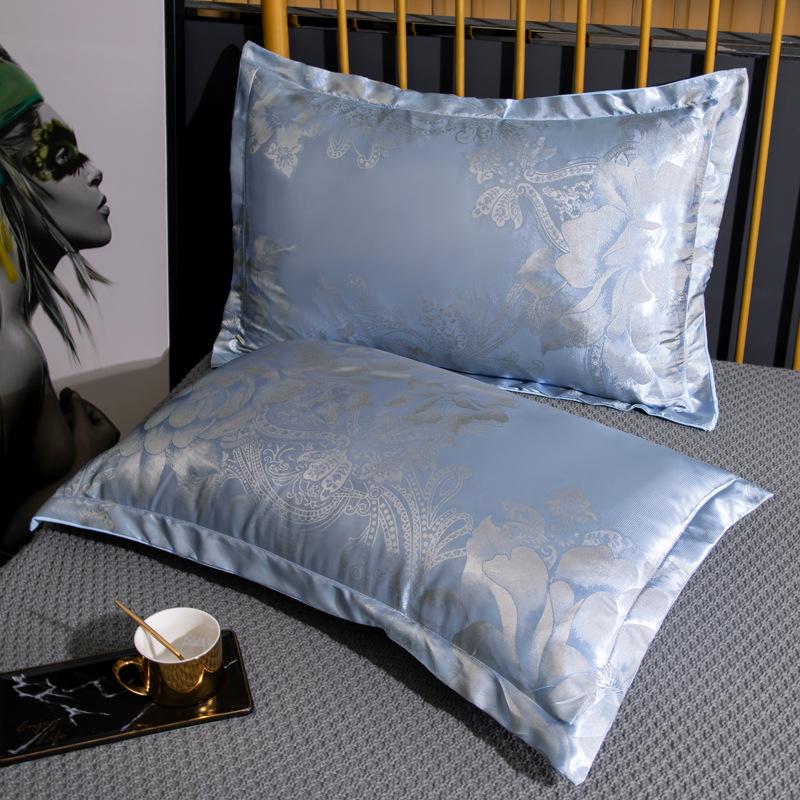 Summer Ice Silk Jacquard Pillowcase for Student Dormitory