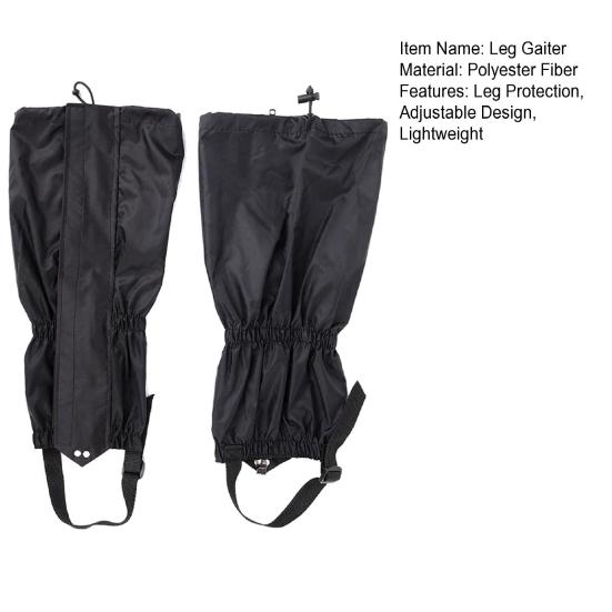 2Pcs Outdoor Leg Gaiter Adjustable Men Women Hiking Climbing Skiing Hunting Sand Guard Snow Boot Shoe Gaiter Leg Protector Cover