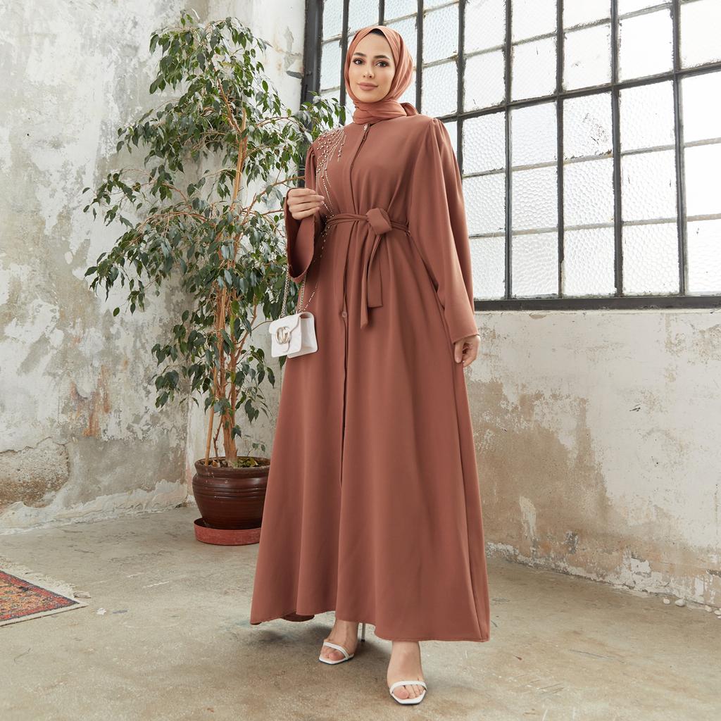 Viona Stone Abaya Damen Spezielle Oberbekleidung Abaya Topcoat Langes Kleid