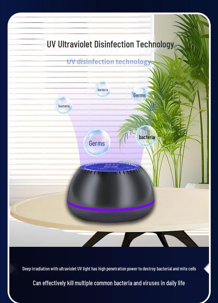 Home Pet Air Purifier & Deodorizer: Sterilizes, Removes Formaldehyde, Emits Ozone & Negative Ions for Bedrooms