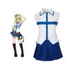 Blue Cosplay Costume Dress Uniform Outfit Full Set Halloween