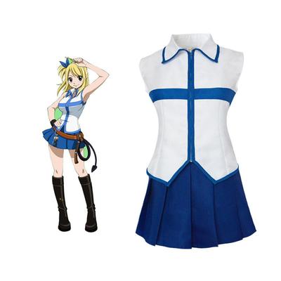 Blue Cosplay Costume Dress Uniform Outfit Full Set Halloween