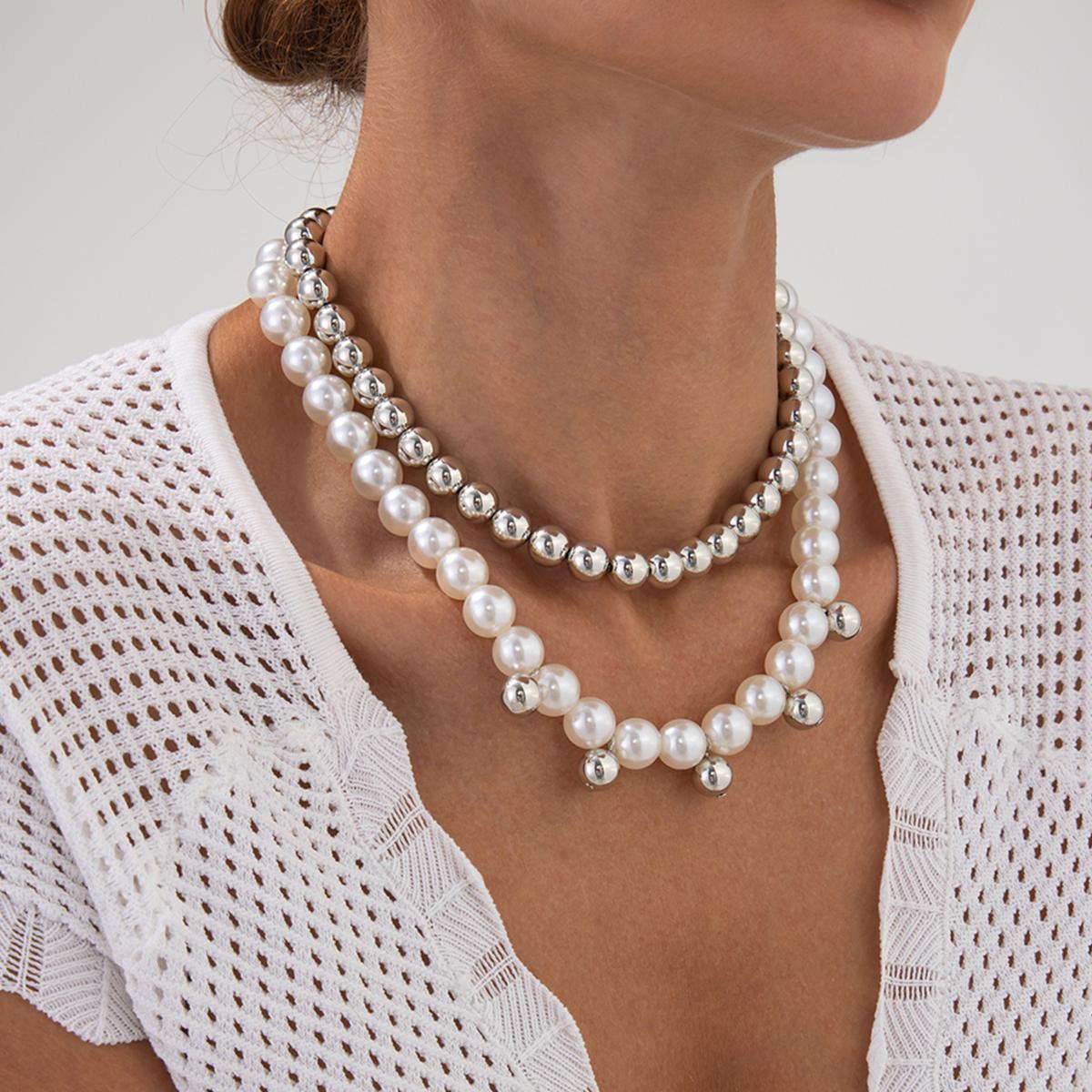 

Ingemark Exquisite Imitation Pearls CCB Beaded Chokers Necklace Women Summer Beach Boho Starfish Conch Pendant Necklaces Jewelry
