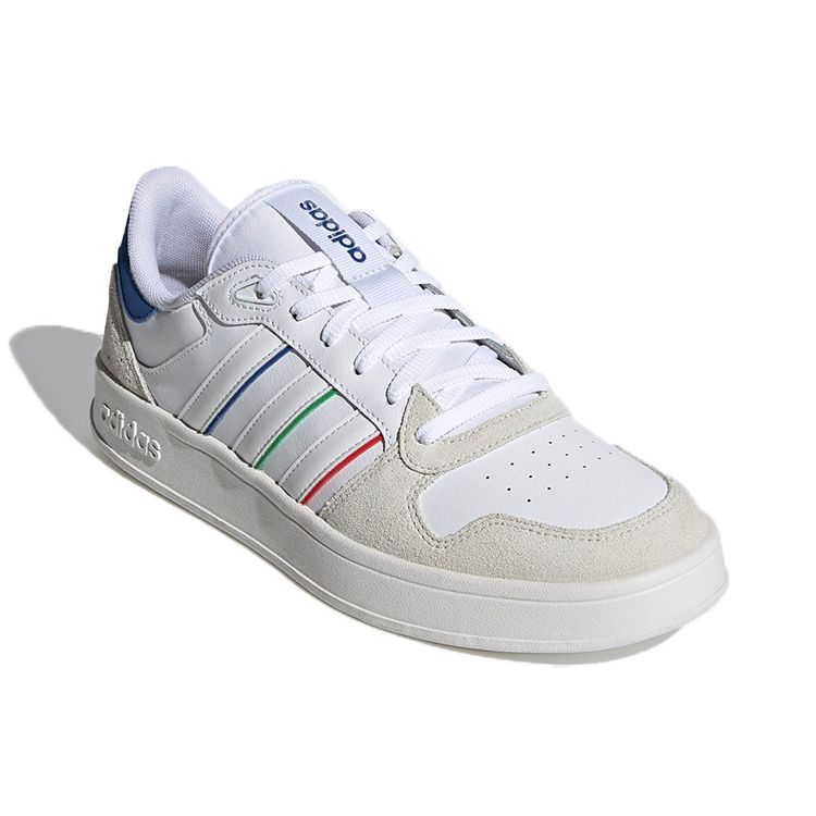 Adidas Neo Breaknet Plus Non-Slip Durable Low-Top Skate Shoes Men Sneakers White Blue FY9650