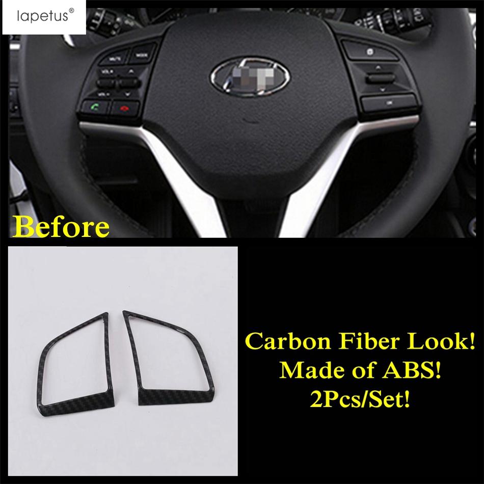 ABS Steering Wheel Botton Frame Decoration Cover Trim For Hyundai Tucson 2016 -  Matte / Carbon Fiber Interior Accessories