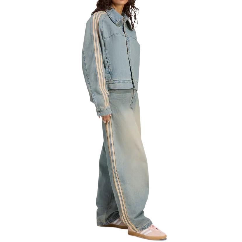 adidas Originals Essentials Jaqueta Jeans Feminina Versátil Moderna JY2872