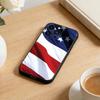 Statue Liberty America USA Flag Phone Case For iPhone 17 16 15 14 13 12 Max Plus Silicone Black Cover