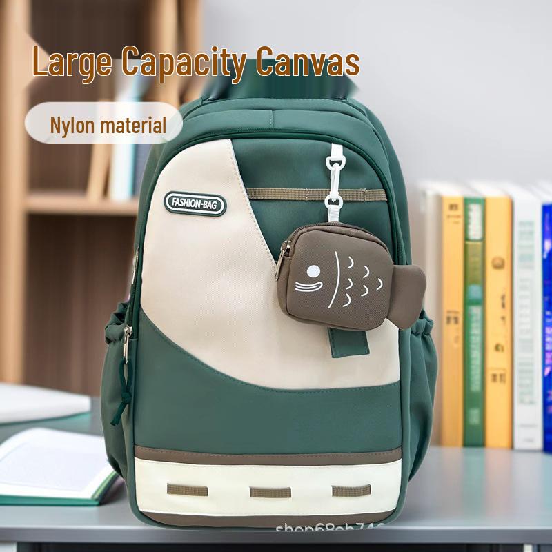 Unisex Trendy Color Block Large Capacity Scratch-Resistant Versatile Student Backpack