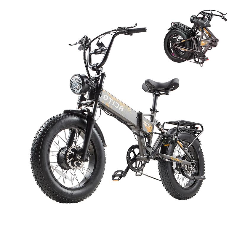 BURCHDA 20 Zoll Elektrofahrrad 48V20AH Große Batterie 2500W45KM/H City Mountain Elektrofahrrad Doppelstoßdämpferfederung RX10
