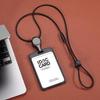 Double-Sided Transparent ID Card and Badge Holder with Round Silicone Lanyard