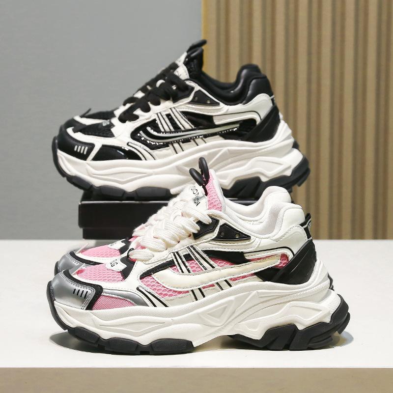 Platform Dad Shoes Women's Fashion Casual Ins Trendy Summer New Mesh Breathable Versatile Fried Street Heightening Sneakers