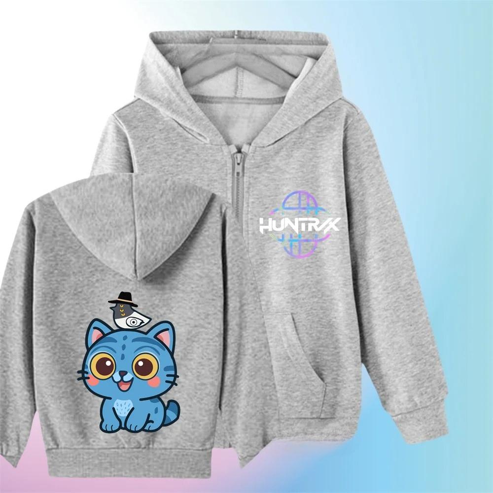 Kpop Demon Hunters Zip Up Hoodie Girls Boys Fashion Long Sleeves Loose Casual Zipper Sweatshirt
