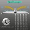 Rain Shower Head 12 inch (30x30cm) High Flow Large Rainfall Shower Head with Self-cleaning Silicone AISI 304 Waterfall Showerhead Ceiling or Wall