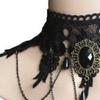 Gothic Lace Choker Black Retro Gothic Punk Style Necklace for Women Girls for Halloween Decorations Party Accessory