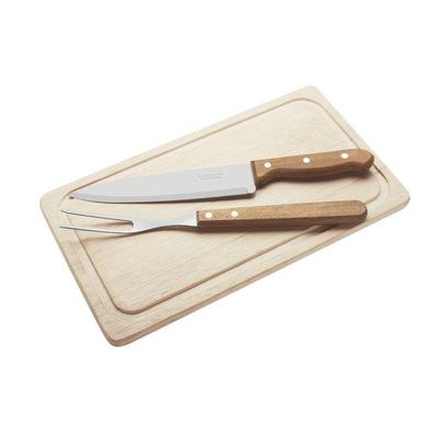 Tramontina BBQ Tool Dynamic 3-Piece Set with Cutting Board, Made In Brazil, 22399/036 TRAMONTINA