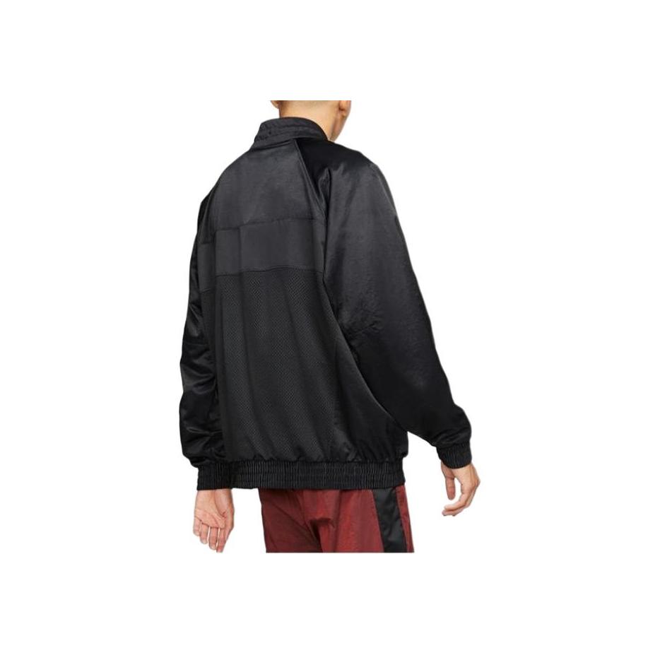 Jordan Stand Collar Logo Casual Woven Sports Jacket Men Jackets Black AV1303-011