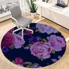 1pc Floral Pattern Carpet, Round Non Slip Durable Large Size Office Carpet, Suitable for Office