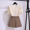 Elegant Summer Two-Piece Wide Shorts Set