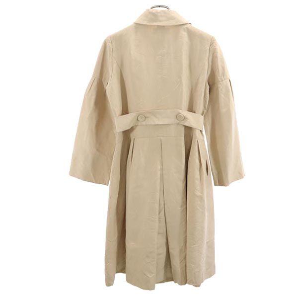FOXEY Made In Japan Silk Long Coat F Beige Women Used