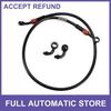 1 Set AN3 M10 Motorcycle Hydraulic Brake Line Oil Hose Pipes 90cm Black Red