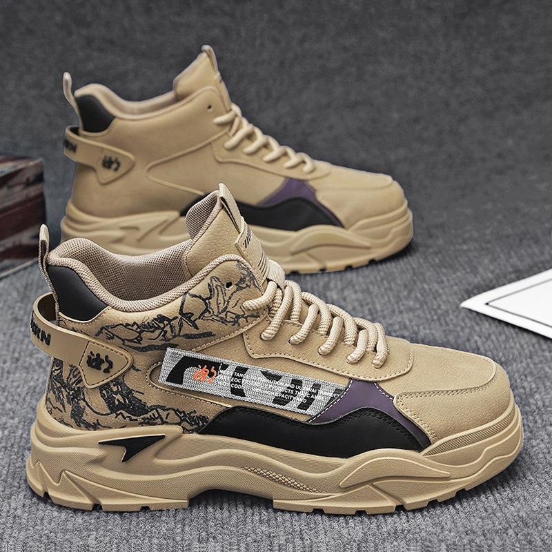 

Men s shoes autumn and winter platform heightening Martin boots men s high-top tooling locomotive shoes men s 2024 new casual trendy shoes 44