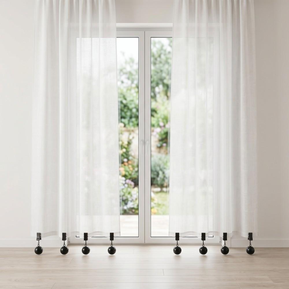 4 Pcs Windproof Curtain Weight Ball with Clip Curtain Weights Table Cover